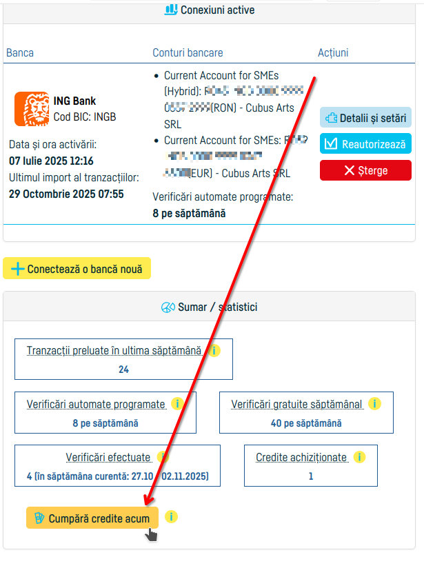Cum conectezi o bancă pentru asocierea tranzacțiilor - pasul 8
