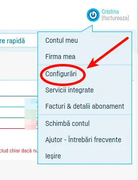 Rapoartele activitate cont şi raportul total facturat - pasul 1