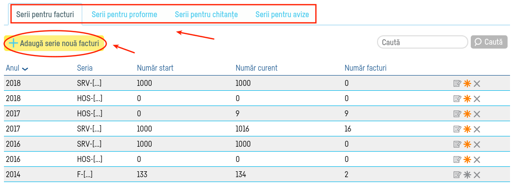 Cum adaug o serie de facturi? - pasul 3