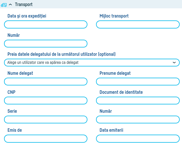 Cum adaug datele privind expediția pe factură? - pasul 1