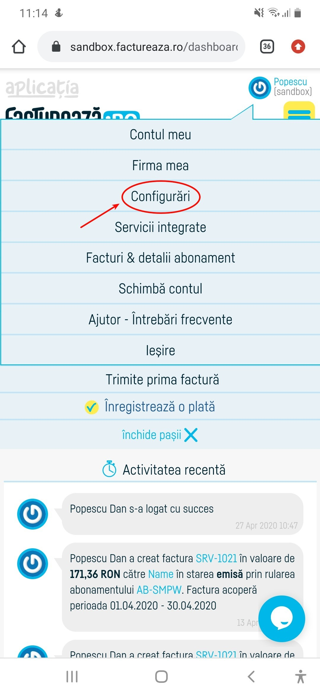 Cum adaug o serie de facturi? - pasul 1