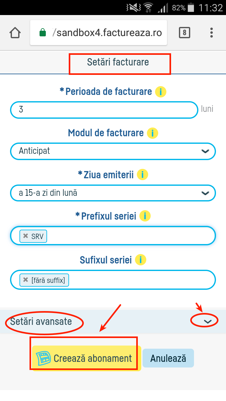 Cum adaug un abonament? - pasul 4