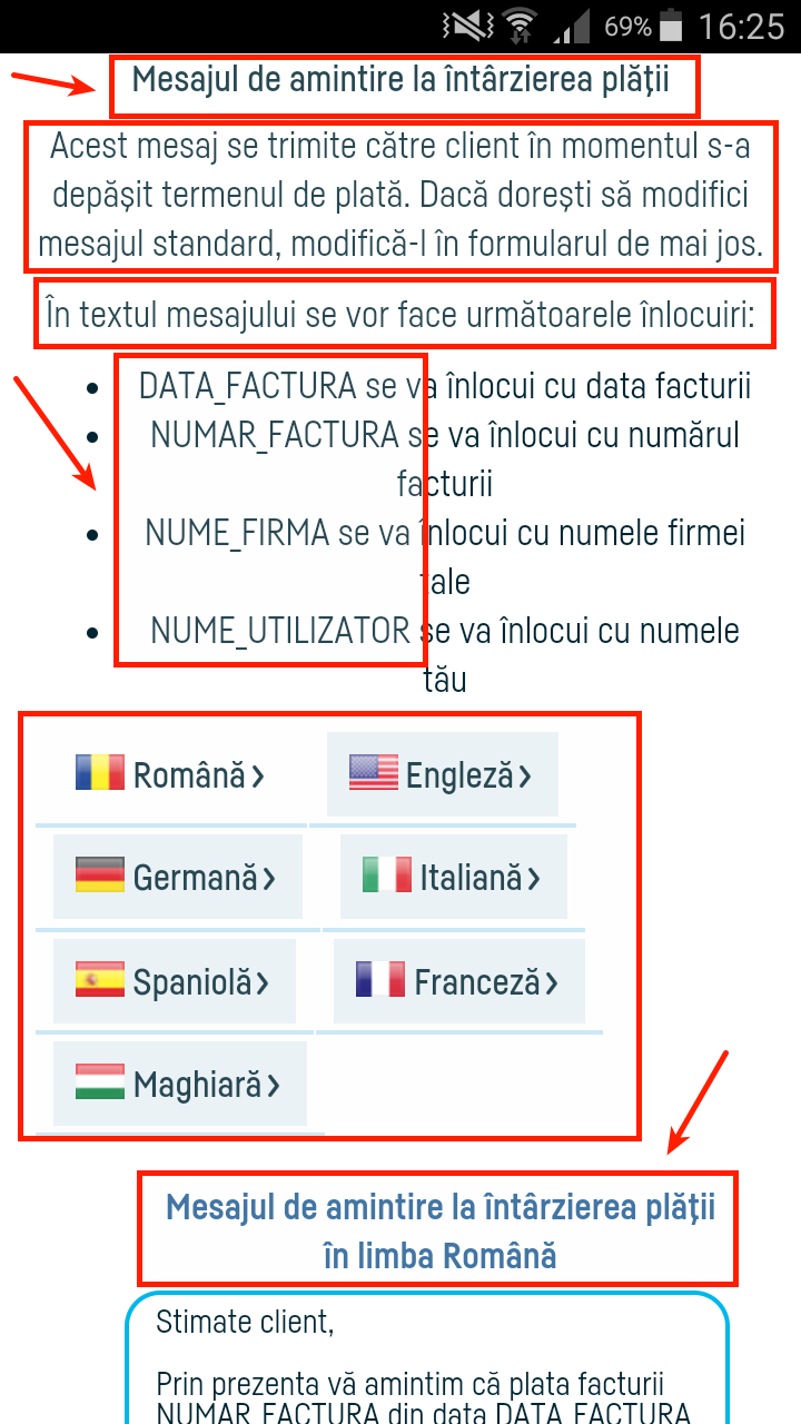 Cum definesc mesajele la trimiterea pe e-mail? - pasul 6