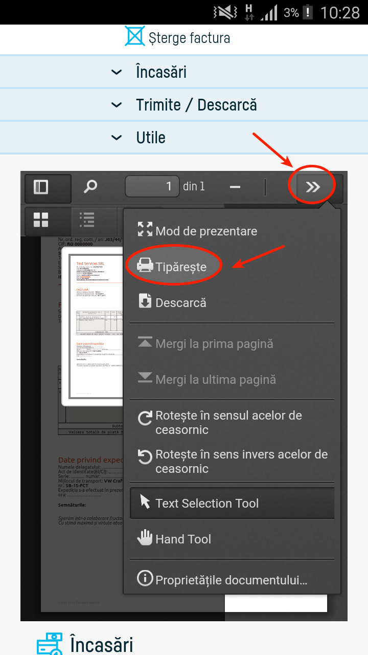 Cum tipăresc o factură? - pasul 1