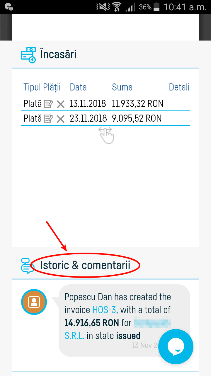 Cum consult istoricul unei facturi? - pasul 1