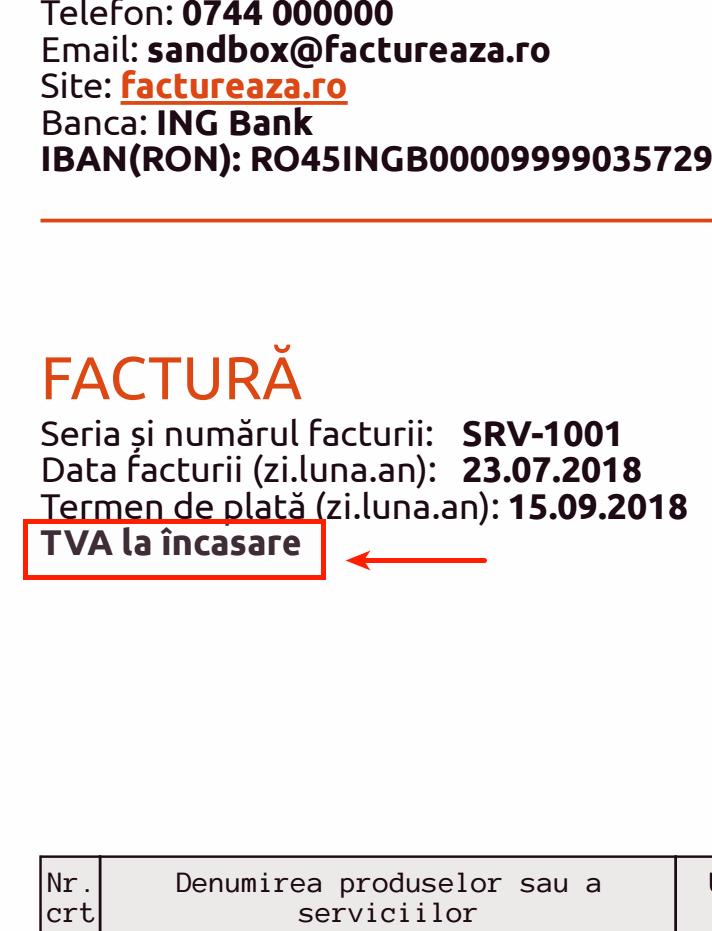 Cum activez opțiunea 'Plată TVA la încasare'? - pasul 3