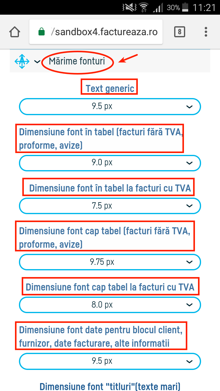 Cum schimb aspectul unei facturi? - pasul 7