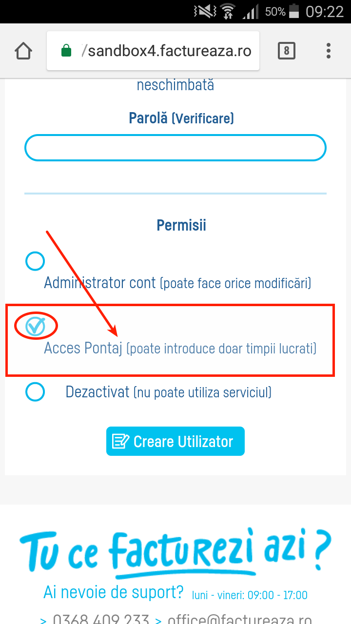 Cum adaug utilizatori noi? - pasul 5