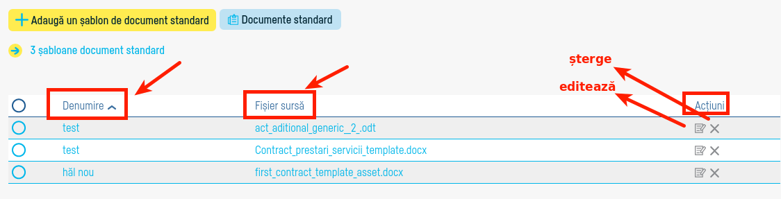 Cum definesc un model de document standard? - pasul 6