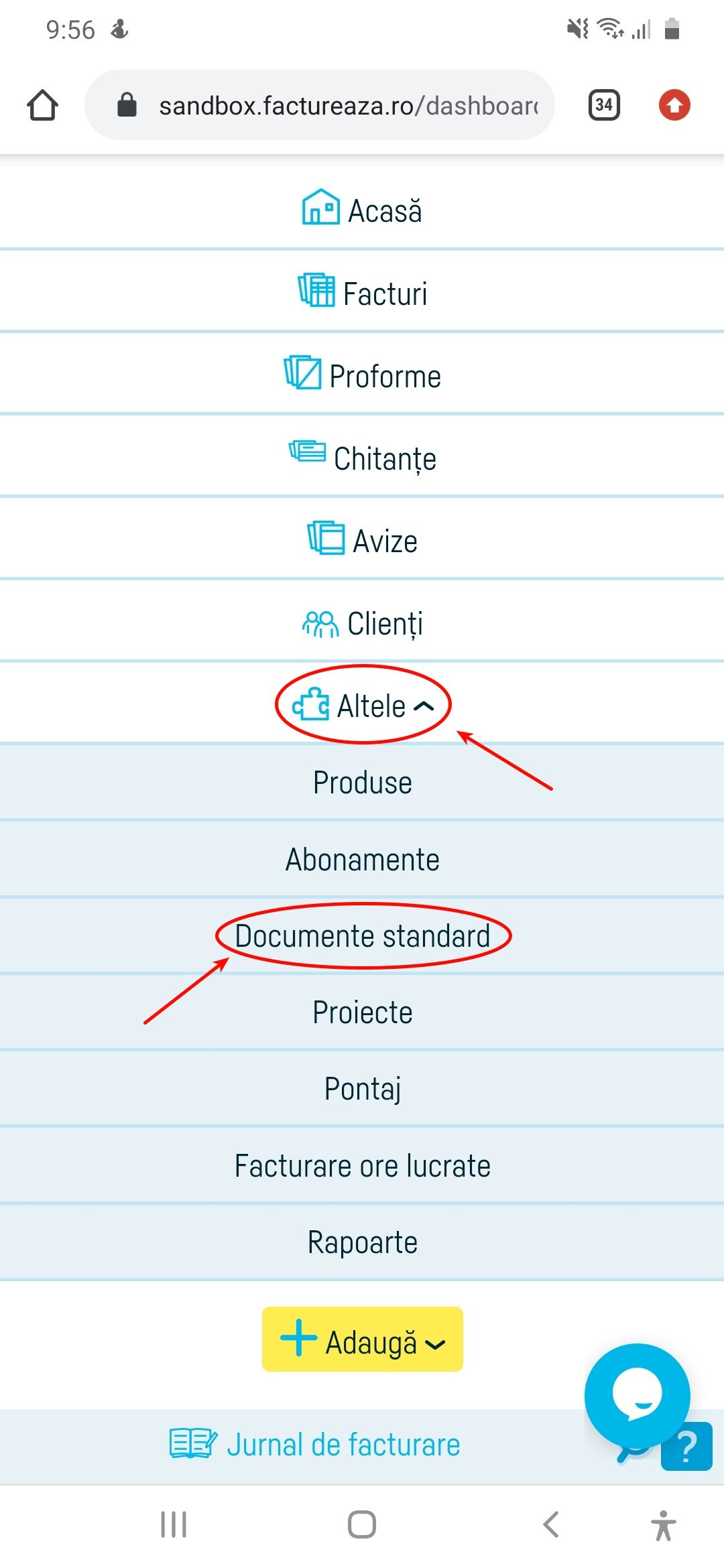 Generare document dintr-un model de document standard - pasul 1