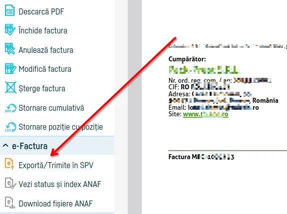 Cum folosești setările avansate e-Factura - pasul 2