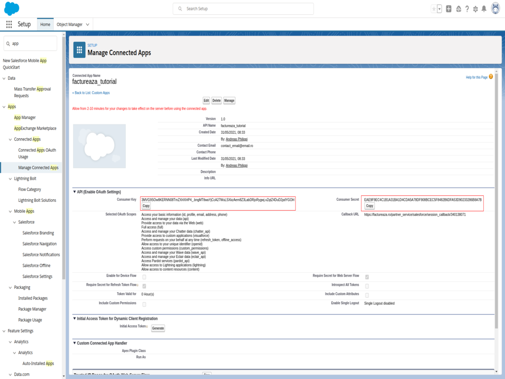 Instrucțiuni instalare modul Salesforce - pasul 3