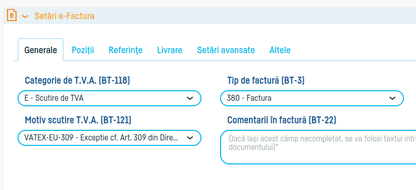 Instrucțiuni export e-Factura pentru agentii de turism - pasul 1