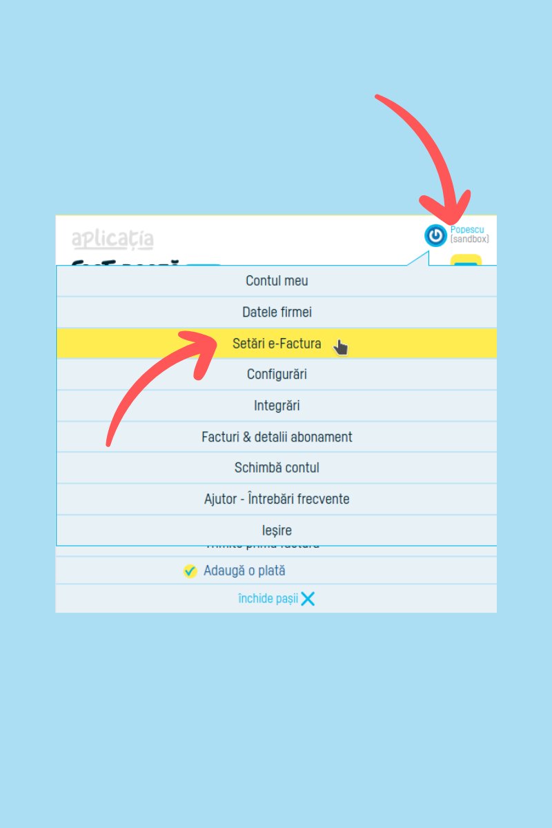 Cum activezi preluarea automată din SPV a e-Facturilor - pasul 1