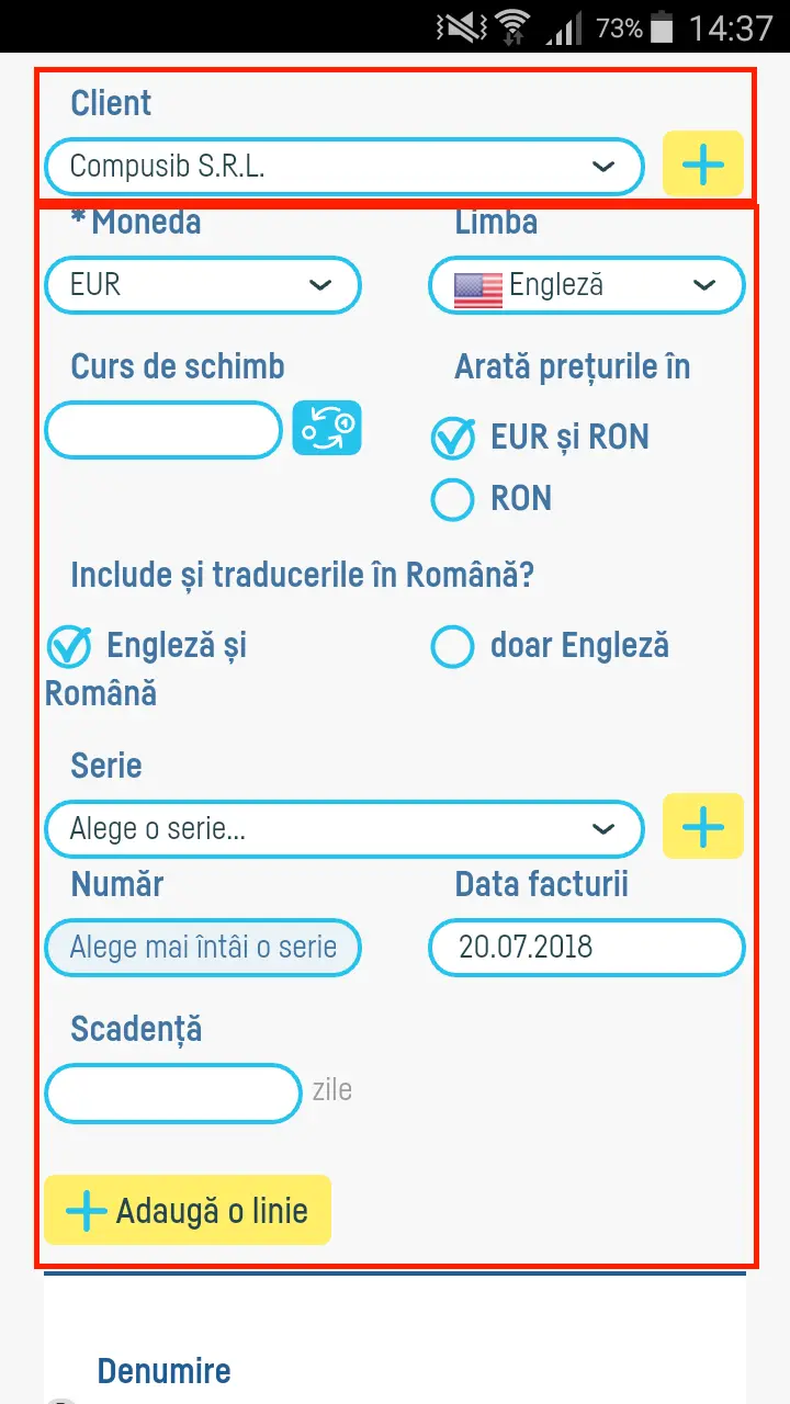 Cum emit o factură pe baza pontajului? - pasul 3