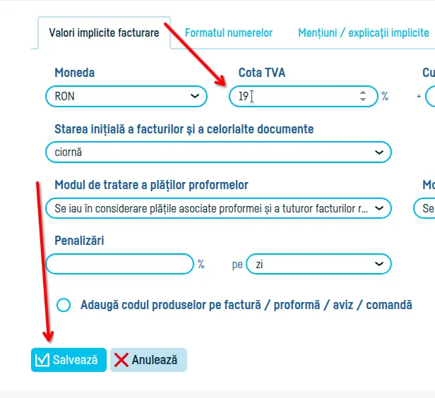 Cum emit facturi cu TVA? - pasul 4